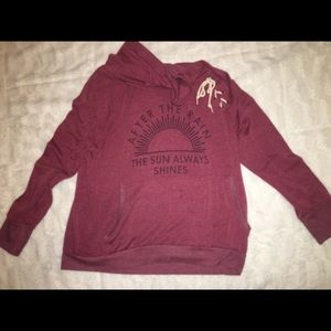 oversized cowl neck hoodie